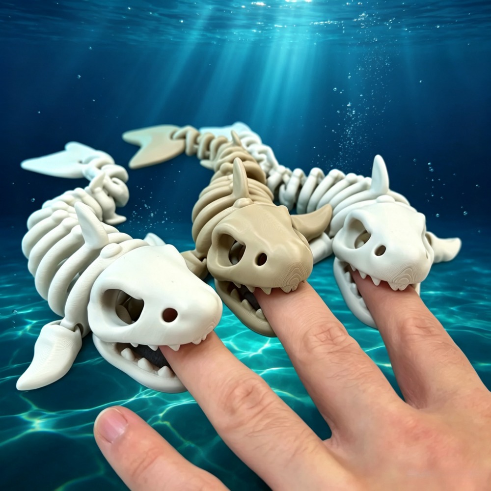 Aquarium Fish Items - Haaienskelet Aquariumdecoratie Gearticuleerd ornament Reptielen Visbak